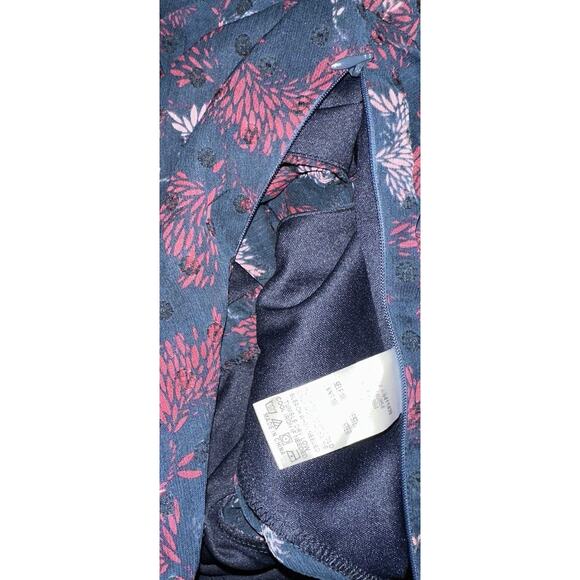Sadie & Sage Women's Navy Floral Print Blouse Medium - Picture 6 of 6
